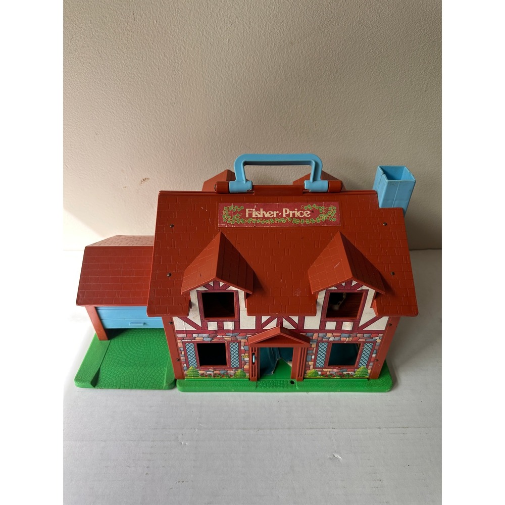 Vtg Fisher Price Little People Tudor House 952 Play Family Toy Lot Cows Figures - Picture 9 of 12